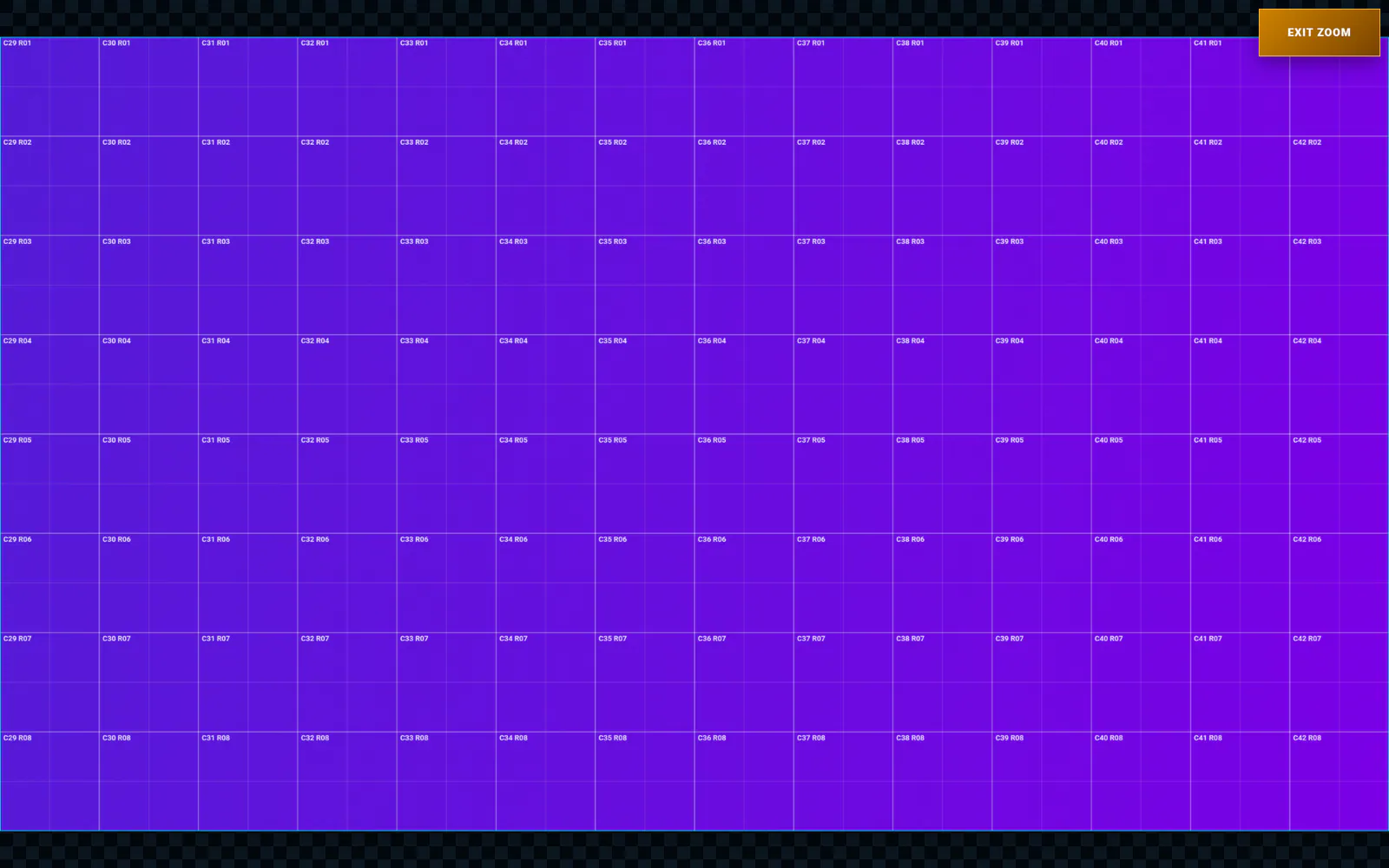 Full-screen IM Locator wall grid captured directly from a Samsung tablet